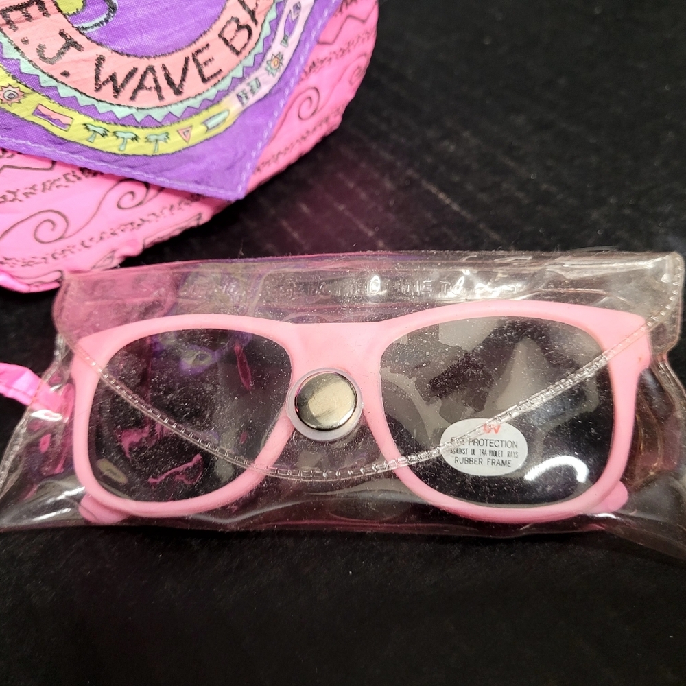 Vintage 1980's Childs Purple and Pink Fun 'N' Sun E.J. Wave Babe Bag - Picture 2 of 6